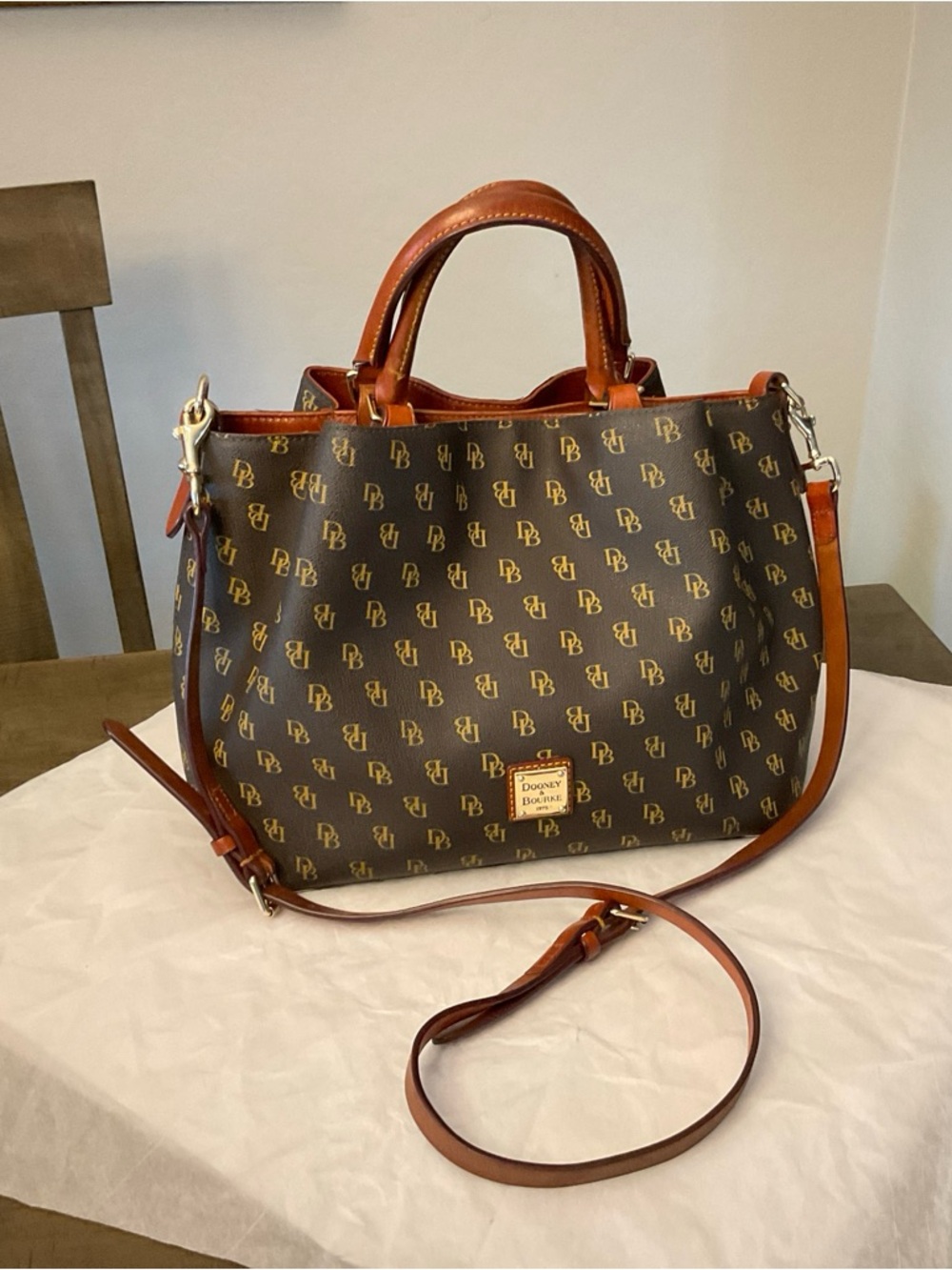 Dooney & Bourke Gretta Brenna Satchel w/Leather Trim